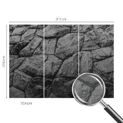 Bedruckte Vlies-Fototapete mit Steintexturen