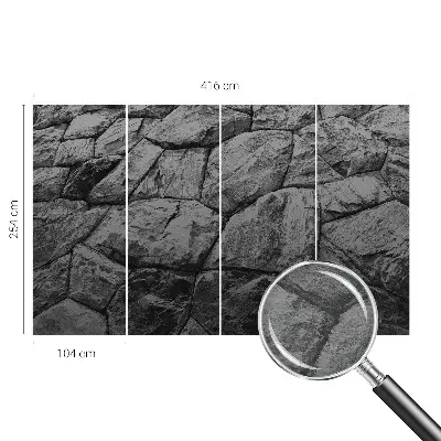 Bedruckte Vlies-Fototapete mit Steintexturen
