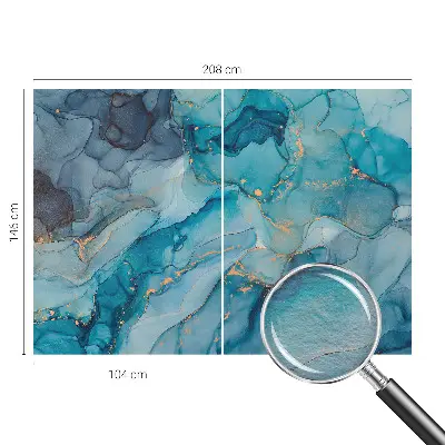 Bildtapete mit abstraktem blauem Motiv