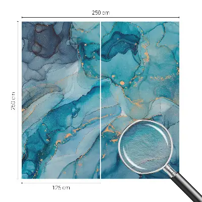 Bildtapete mit abstraktem blauem Motiv