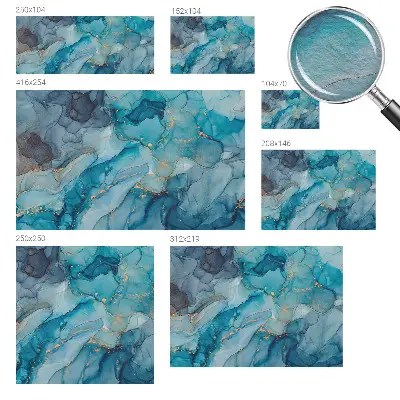 Bildtapete mit abstraktem blauem Motiv
