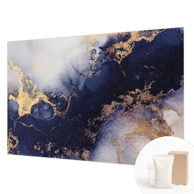 Dekorative Wand-Fototapete mit marineblauen Wellenmuster