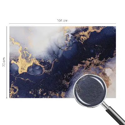 Dekorative Wand-Fototapete mit marineblauen Wellenmuster