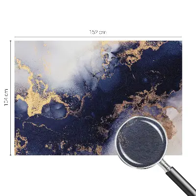 Dekorative Wand-Fototapete mit marineblauen Wellenmuster