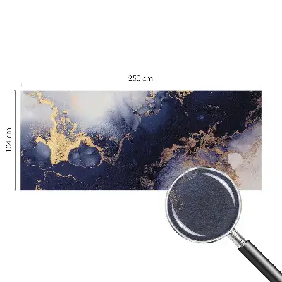 Dekorative Wand-Fototapete mit marineblauen Wellenmuster
