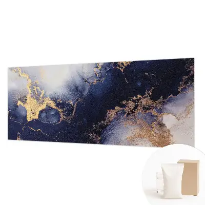 Dekorative Wand-Fototapete mit marineblauen Wellenmuster