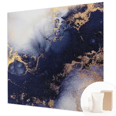 Dekorative Wand-Fototapete mit marineblauen Wellenmuster