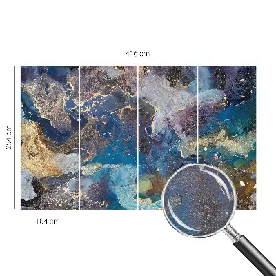 Fototapete aus Vlies mit kosmischem Mosaikmotiv