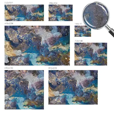 Fototapete aus Vlies mit kosmischem Mosaikmotiv