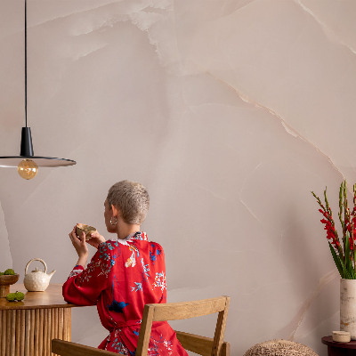 Vliestapete fürs Wohnzimmer Rosa Marmor