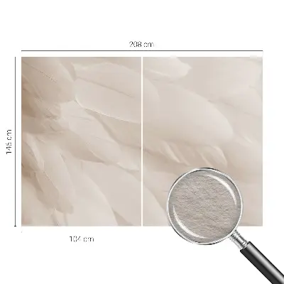 Vlies-Fototapete fürs Wohnzimmer mit dem Motiv „Ätherische Federn“