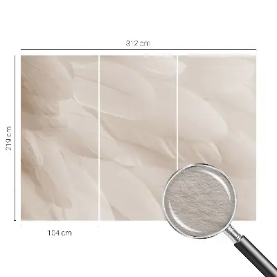 Vlies-Fototapete fürs Wohnzimmer mit dem Motiv „Ätherische Federn“