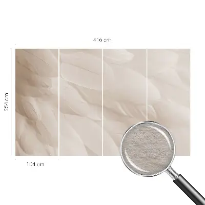 Vlies-Fototapete fürs Wohnzimmer mit dem Motiv „Ätherische Federn“
