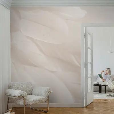 Vlies-Fototapete fürs Wohnzimmer mit dem Motiv „Ätherische Federn“