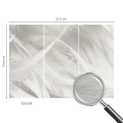 Vlies-Fototapete fürs Schlafzimmer mit feinem Federn-Motiv