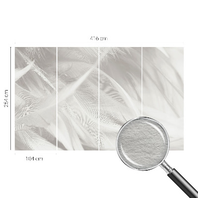 Vlies-Fototapete fürs Schlafzimmer Feine Federn