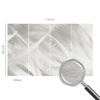 Vlies-Fototapete fürs Schlafzimmer mit feinem Federn-Motiv
