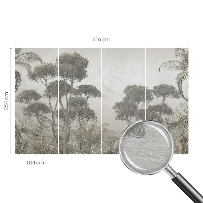Bedruckte Vlies-Fototapete mit einem Motiv eines tropischen Dschungels