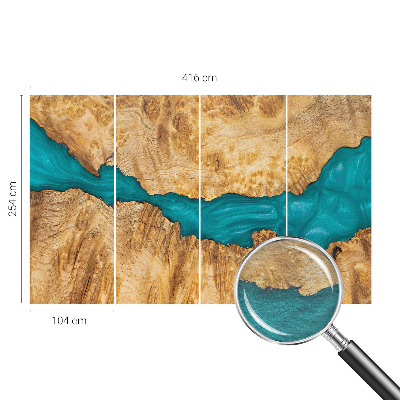 Vliestapete fürs Schlafzimmer Holz und Harz