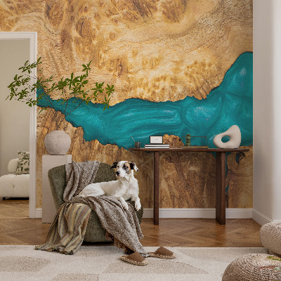 Vliestapete fürs Schlafzimmer Holz und Harz