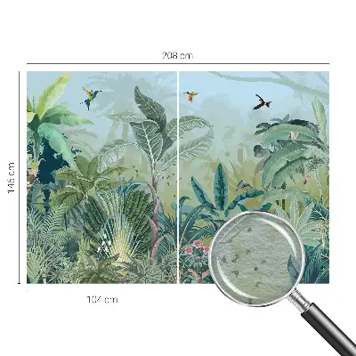 Dekorative Wand-Fototapete mit tropischem Naturmotiv