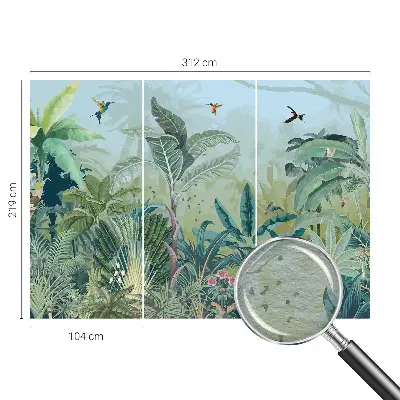 Dekorative Wand-Fototapete mit tropischem Naturmotiv
