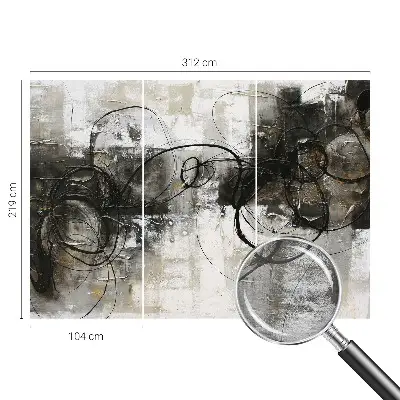 Vlies-Fototapete fürs Schlafzimmer mit abstraktem Wirbelmuster