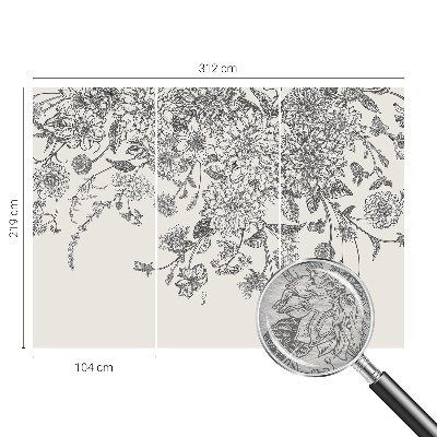 Vliestapete fürs Wohnzimmer Blumenmuster