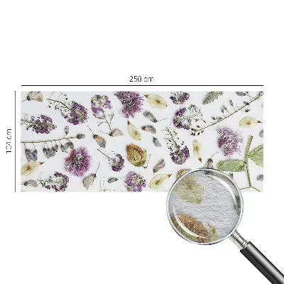 Vliestapete fürs Schlafzimmer mit getrocknetem Blumenmuster