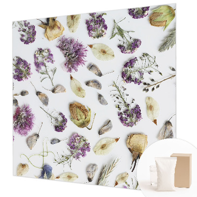 Vliestapete fürs Schlafzimmer Getrocknete Blumen