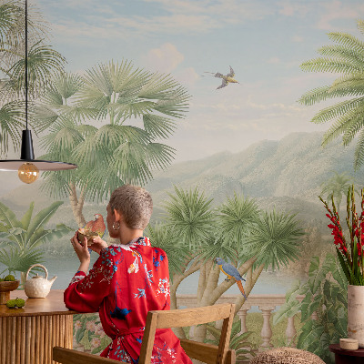 Bedruckte Vlies-Fototapete mit einem Motiv einer exotischen Landschaft
