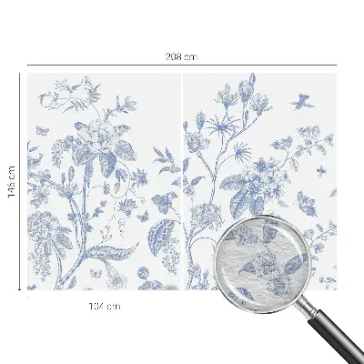 Wand-Fototapete mit Blumenmuster