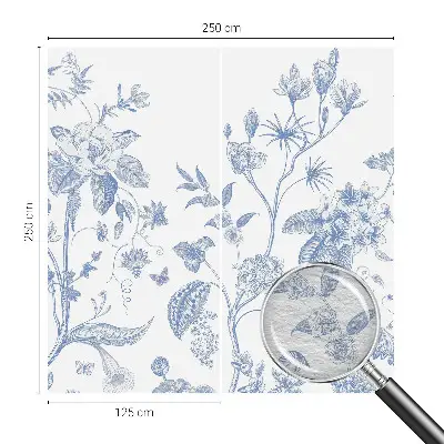 Wand-Fototapete mit Blumenmuster