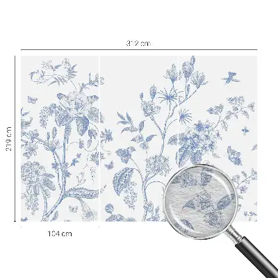 Wand-Fototapete mit Blumenmuster
