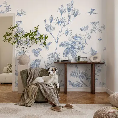 Wand-Fototapete mit Blumenmuster