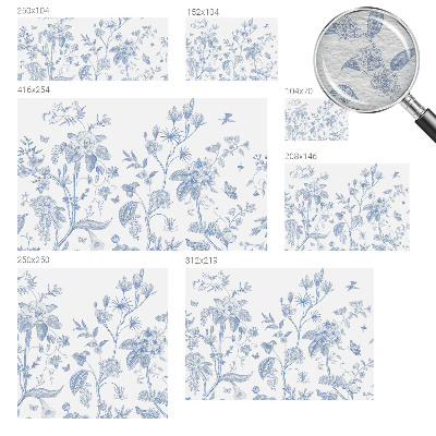 Wand-Fototapete Blumenmuster