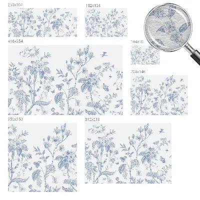 Wand-Fototapete mit Blumenmuster