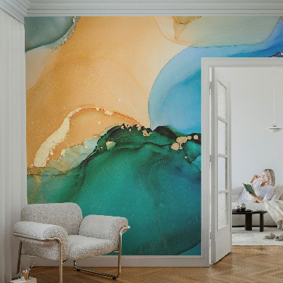 Wandtapete Bunte Wellen