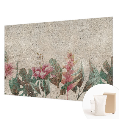 Vlies-Fototapete mit zartem Blumenmuster