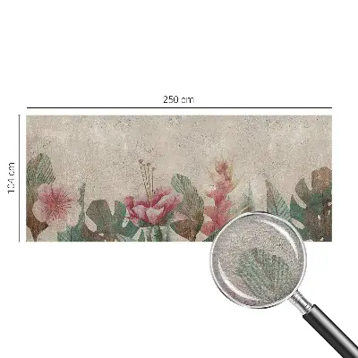 Vlies-Fototapete mit zartem Blumenmuster