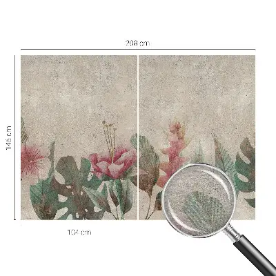 Vlies-Fototapete mit zartem Blumenmuster