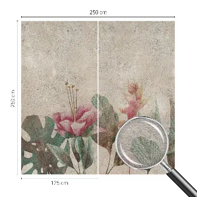 Vlies-Fototapete mit zartem Blumenmuster