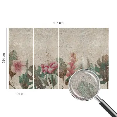 Vlies-Fototapete mit zartem Blumenmuster