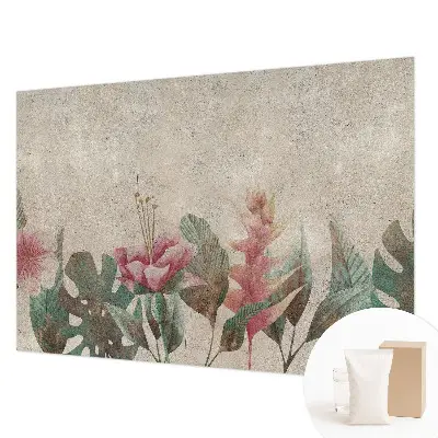 Vlies-Fototapete mit zartem Blumenmuster