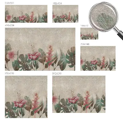 Vlies-Fototapete mit zartem Blumenmuster