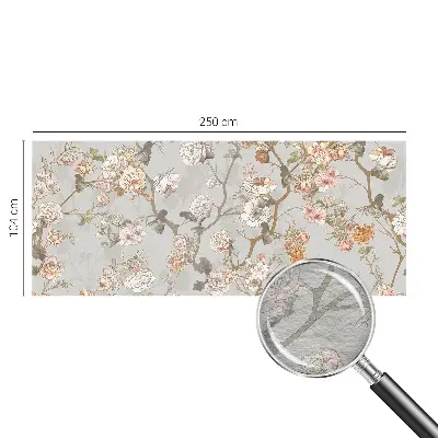 Fototapete fürs Wohnzimmer mit romantischem Muster
