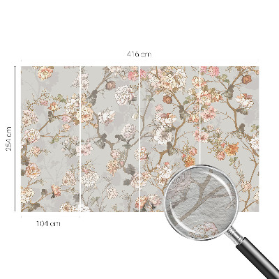 Fototapete fürs Wohnzimmer Romantisches Muster