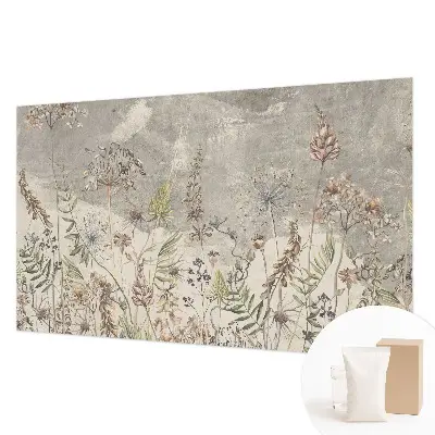 Vlies-Fototapete fürs Schlafzimmer mit Motiv aus Wildpflanzen