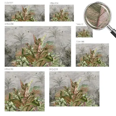 Bedruckte Vlies-Fototapete mit exotischem Dschungelmotiv