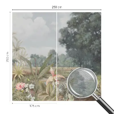 Wand-Fototapete mit exotischer Landschaft